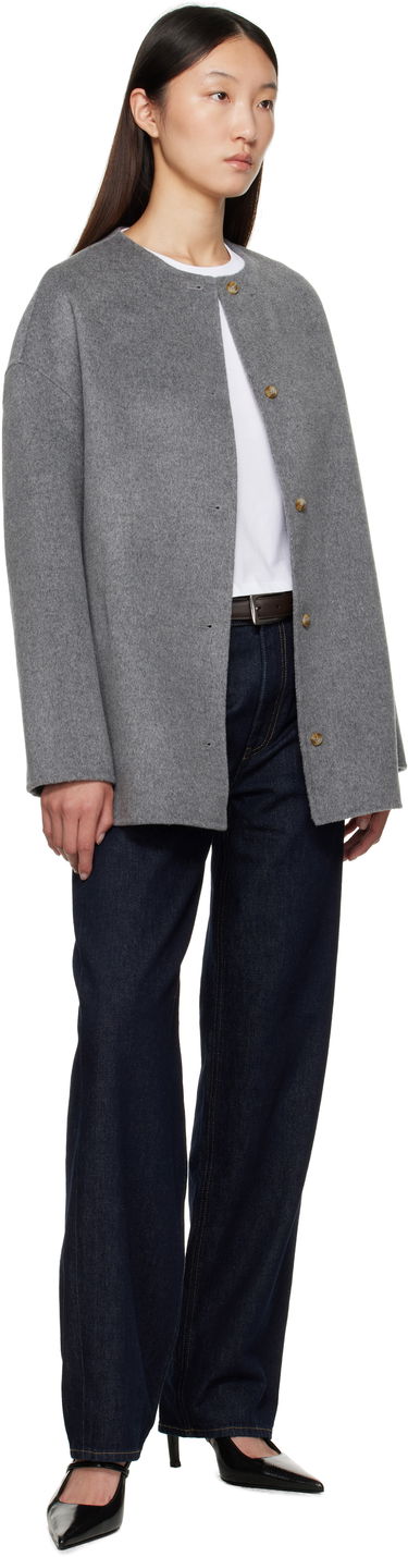 Палта Loulou de Saison Loulou de Saison Dunne Wool Short Coat Сиво | DUNNE, 3