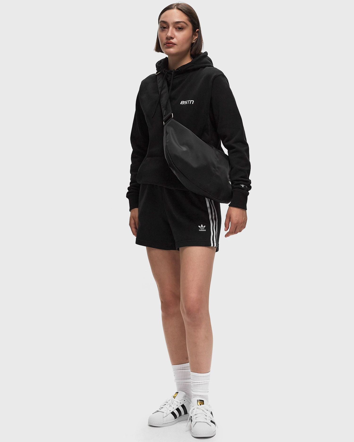 Къси панталони adidas Originals Black 3-Stripes Shorts Черно | IU2517, 1