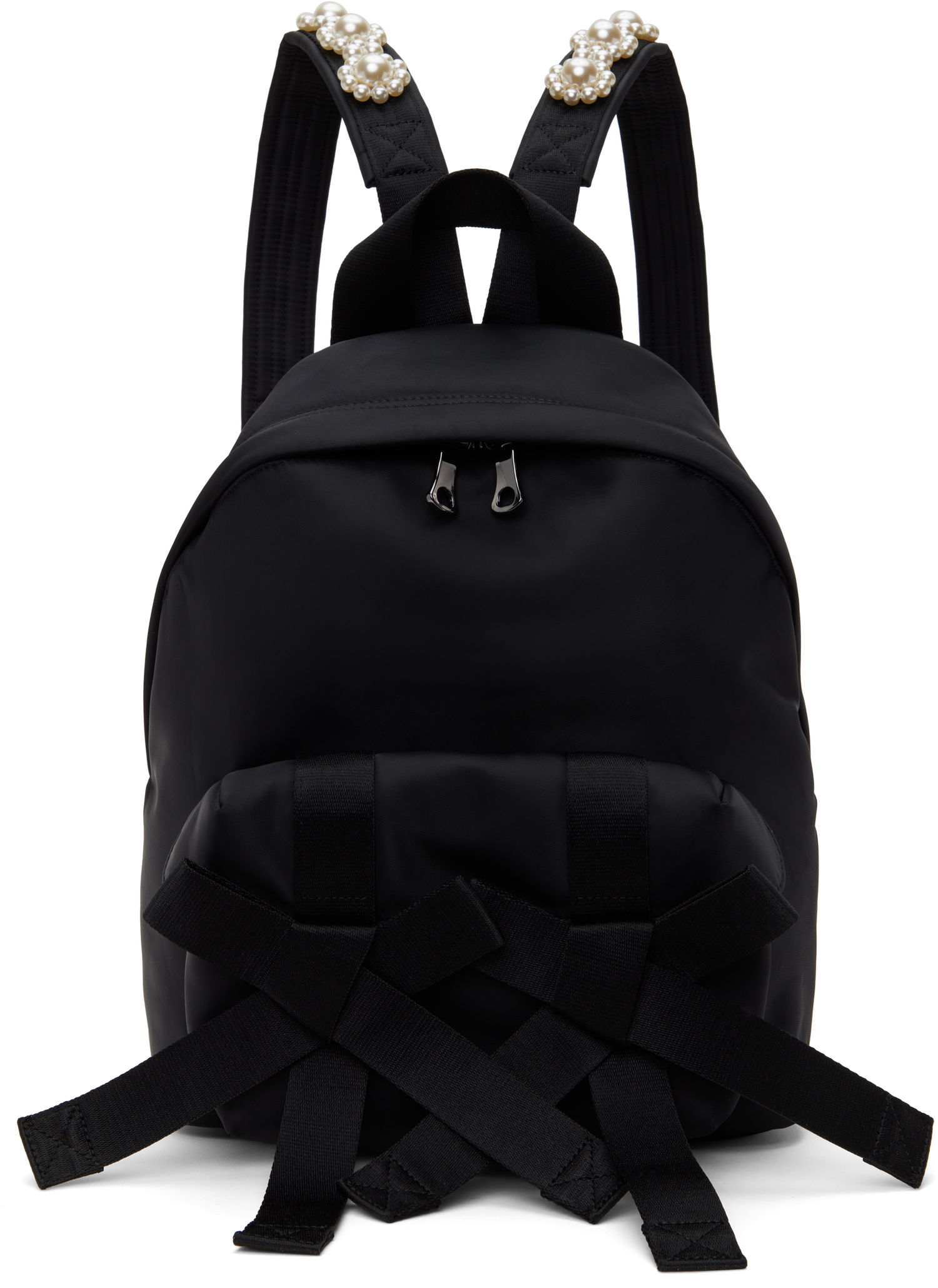 Раница Simone Rocha Simone Rocha Beaded Utility Bow Backpack Черно | BAG179TB 0761, 0