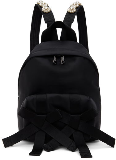 Раница Simone Rocha Simone Rocha Beaded Utility Bow Backpack Черно | BAG179TB 0761, 0