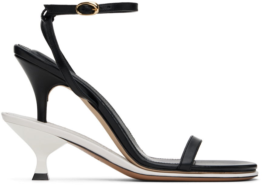 Кецове и обувки Jacquemus Jacquemus Les Sculptures 'Les doubles sandales' Heeled Sandals Черно | 24E241FO141-4303, 0