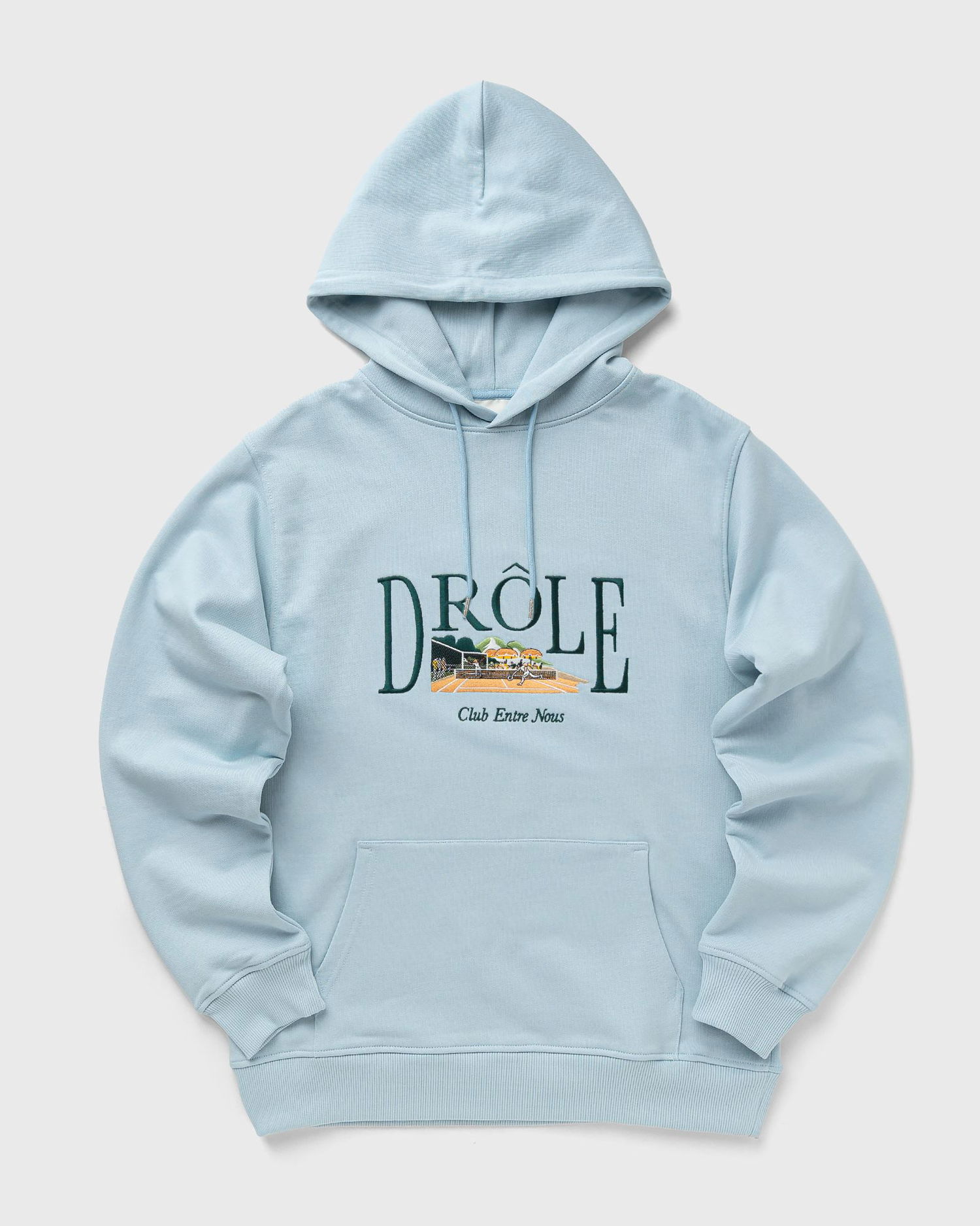 Суитчър Drôle de Monsieur Drôle de Monsieur Le Tennis Court Hoodie XXL Синьо | G-HO176-CO127-LBE, 0