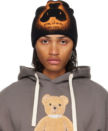 Шапка Palm Angels Spray Bear Beanie Черно | PMLC036F25KNI0021066, 0