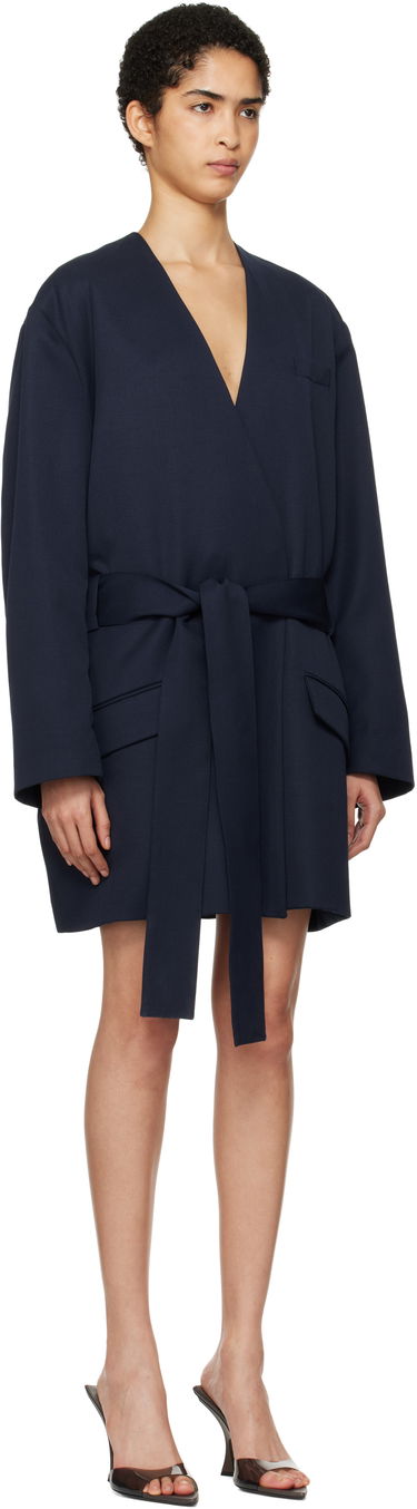 Pокля The Attico Attico Wrap Blazer Mini Dress Тъмно синьо | 250WCC00080 WWW046AA, 3