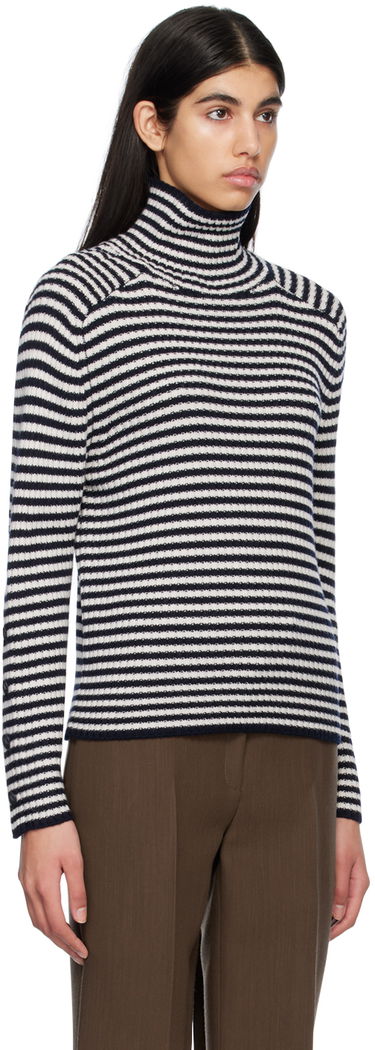 Пуловер Max Mara Striped Turtleneck Sweater Черно | 2313610531600 13610531, 1