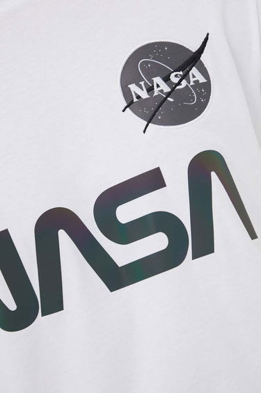 Тениска Alpha Industries NASA Rainbow Reflective Tee Бяло | 178501RR.09, 4