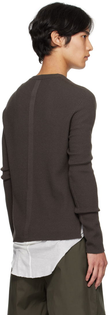 Пуловер Rick Owens Rick Owens Concordians Ribbed Geo Sweater Кафяво | RU02E1639 RIBM, 2