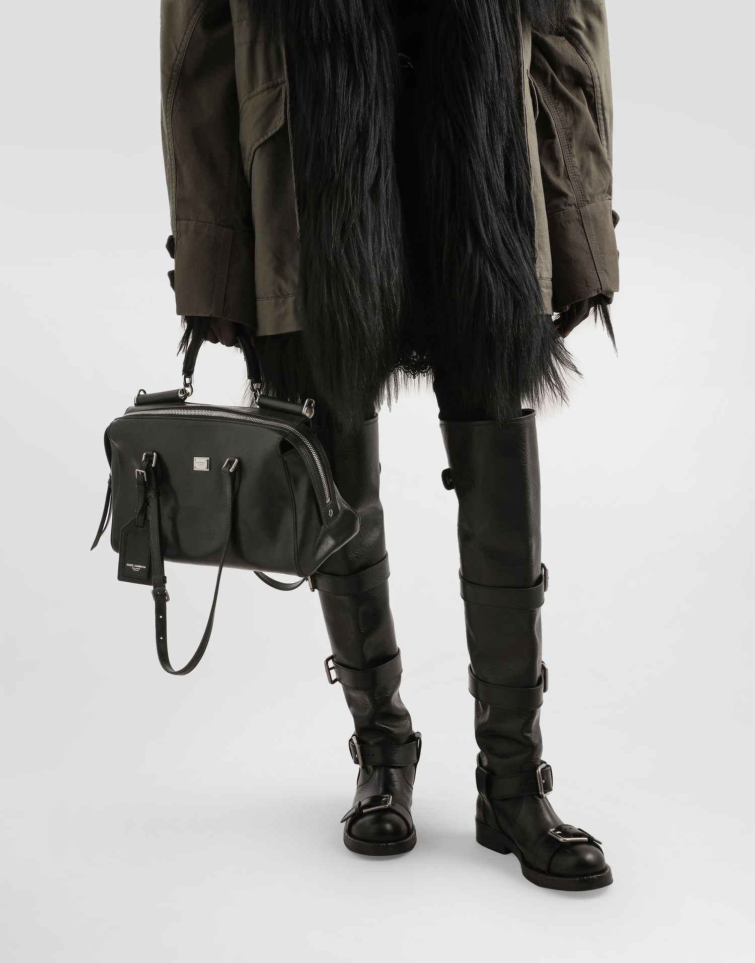 Чанта през рамо Dolce & Gabbana Dolce & Gabbana Vittoria Calfskin Shoulder and Crossbody Bag Черно | BB7844AW11880999, 1