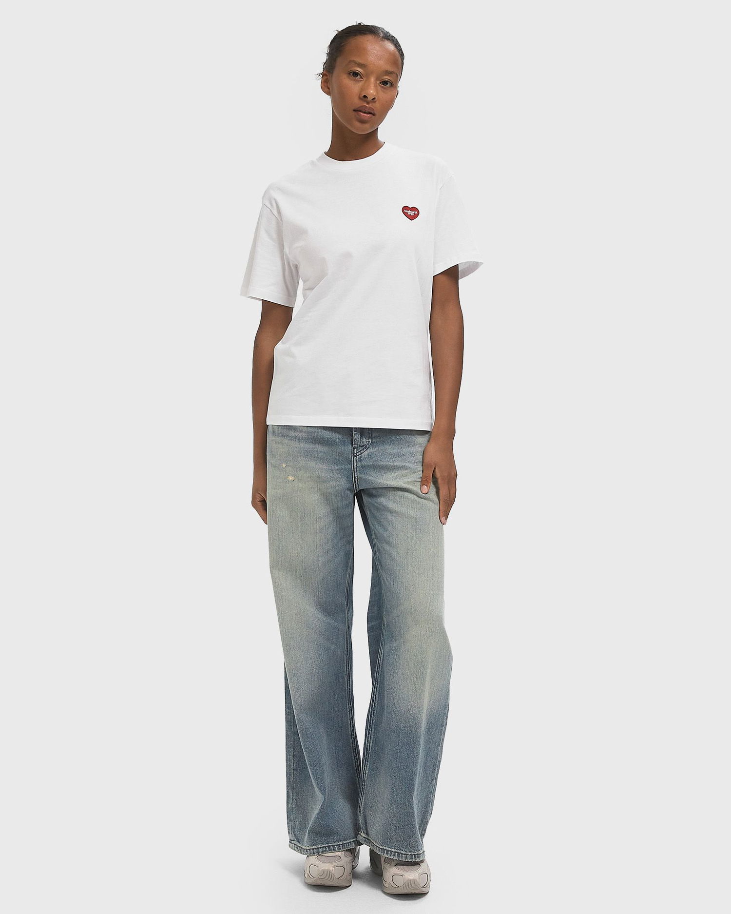 Тениска Carhartt WIP Short Sleeve Heart Patch T-Shirt Бяло | I032318-1WZ.XX, 1