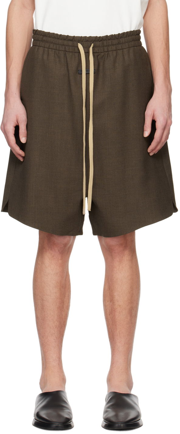 Къси панталони Fear of God Brown Relaxed Shorts Кафяво | FG840-3411WCA, 0