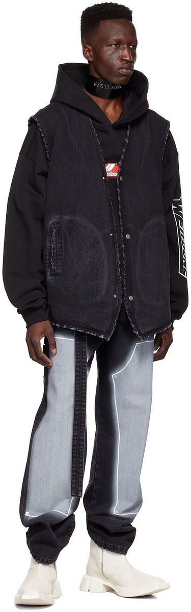 Жилетка We11done Denim Button-Up Vest Черно | WD-DV1-22-362-M-WB, 2