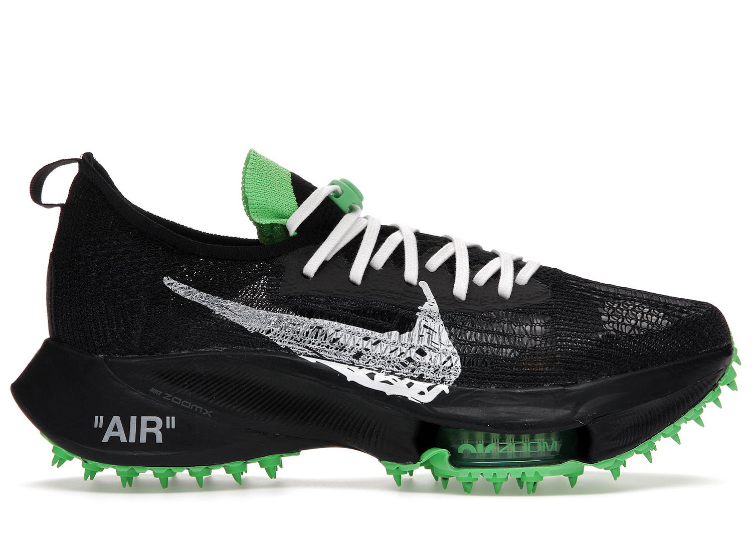 Кецове и обувки Nike Off-White x Air Zoom Tempo Next% Flyknit "Black Scream Green" Черно | CV0697-001, 0