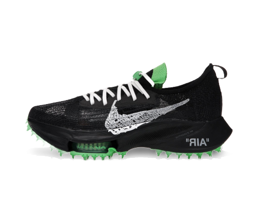 Бягане Nike Off-White x Air Zoom Tempo Next% Flyknit "Black Scream Green" Черно | CV0697-001