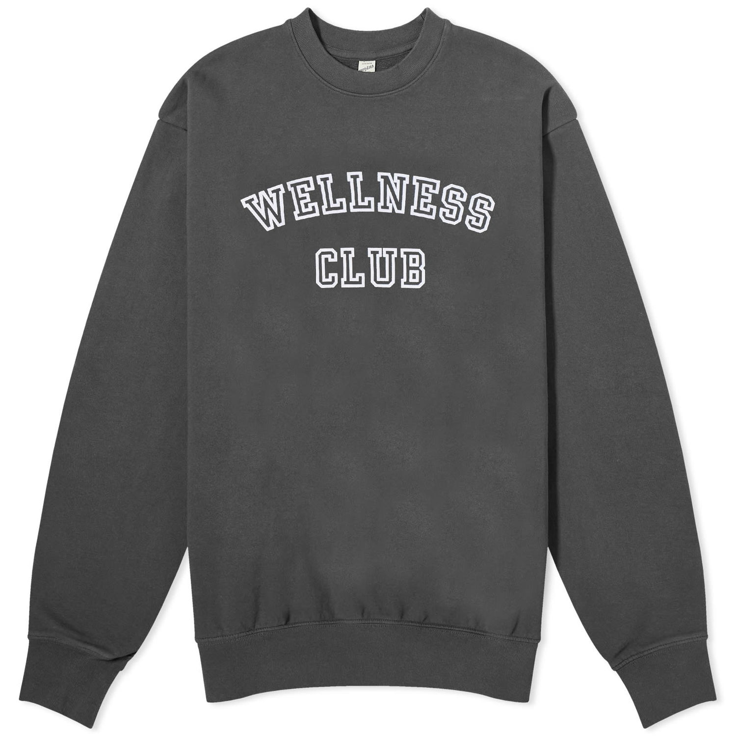 Пуловер Sporty & Rich Wellness Club Flocked Crew Sweat Сиво | CRAW237FB, 0