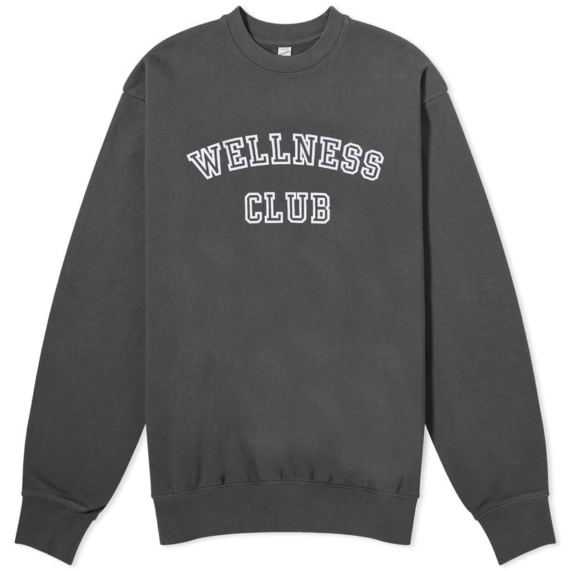 Пуловер Sporty & Rich Wellness Club Flocked Crew Sweat Сиво | CRAW237FB