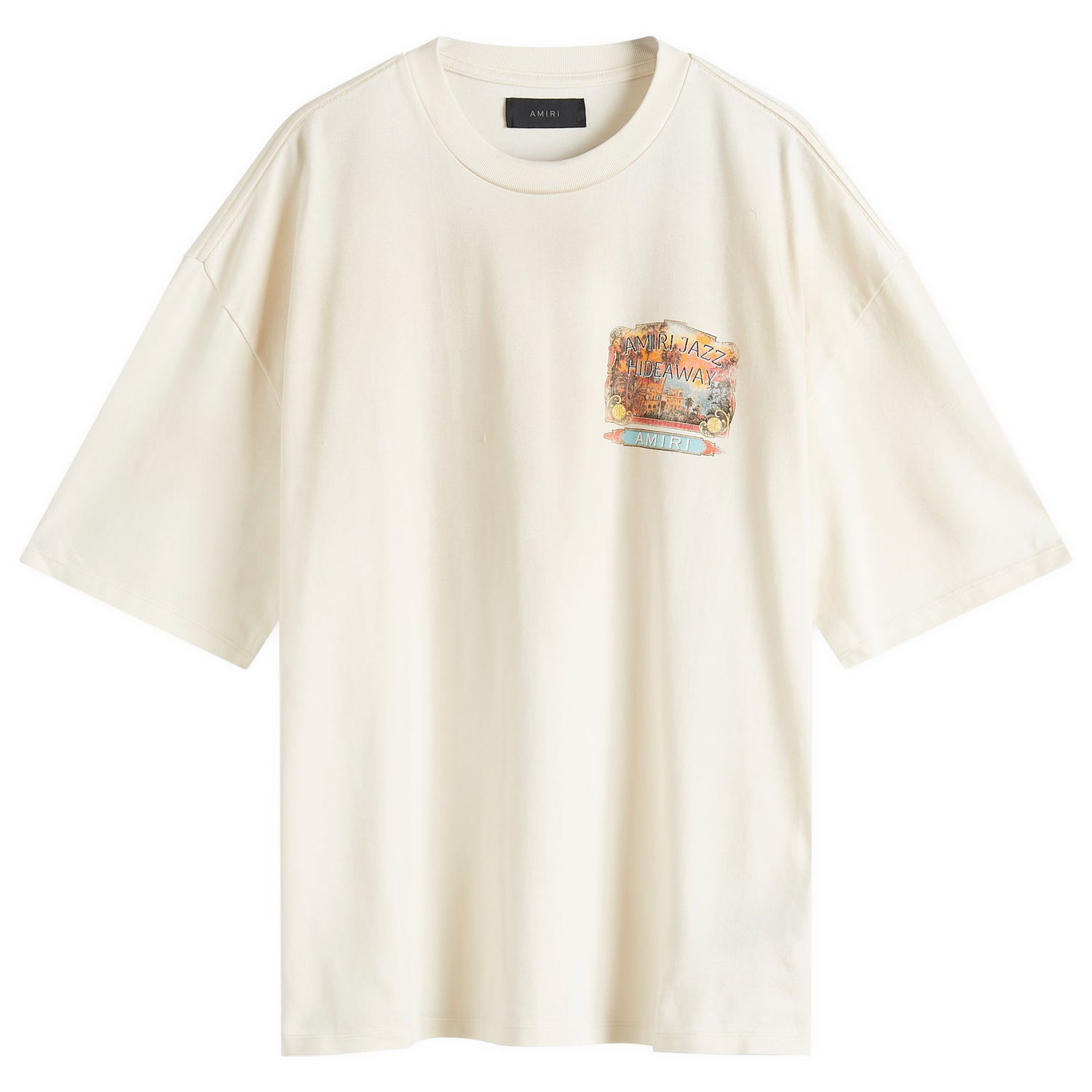 Тениска AMIRI AMIRI Jazz Hideaway Graphic T-Shirt, Size Large Бежово | AMJYTE1165-127, 1