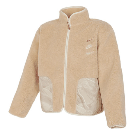 Суитчър Nike Sportswear High-Pile Fleece Jacket Бежово | FZ6194-126