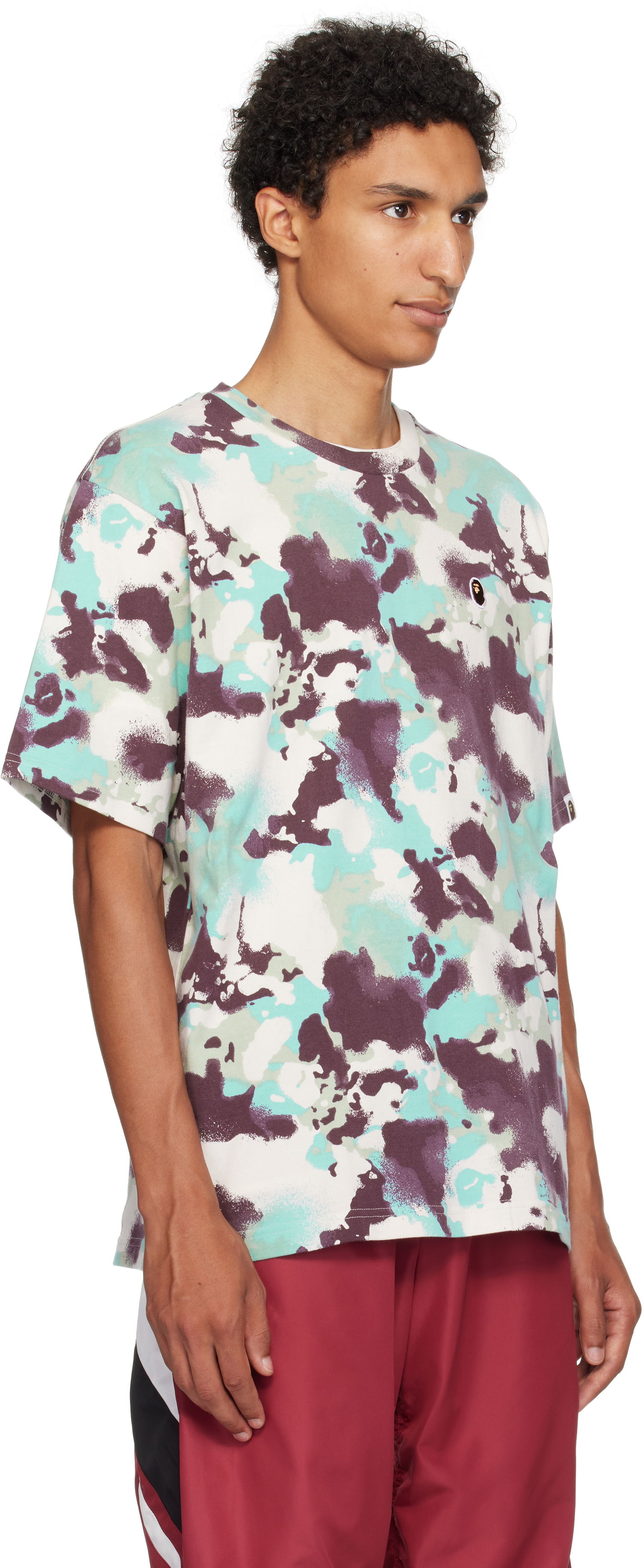Тениска BAPE A Bathing Ape Map Camo Ape Head T-Shirt Многоцветен | 001CSL301001M, 1