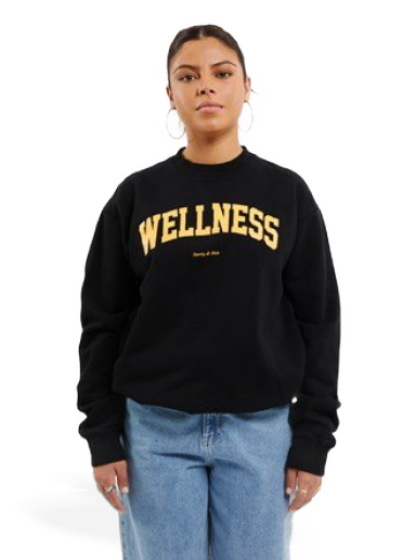 Sporty & Rich Wellness Ivy Crewneck Black XS