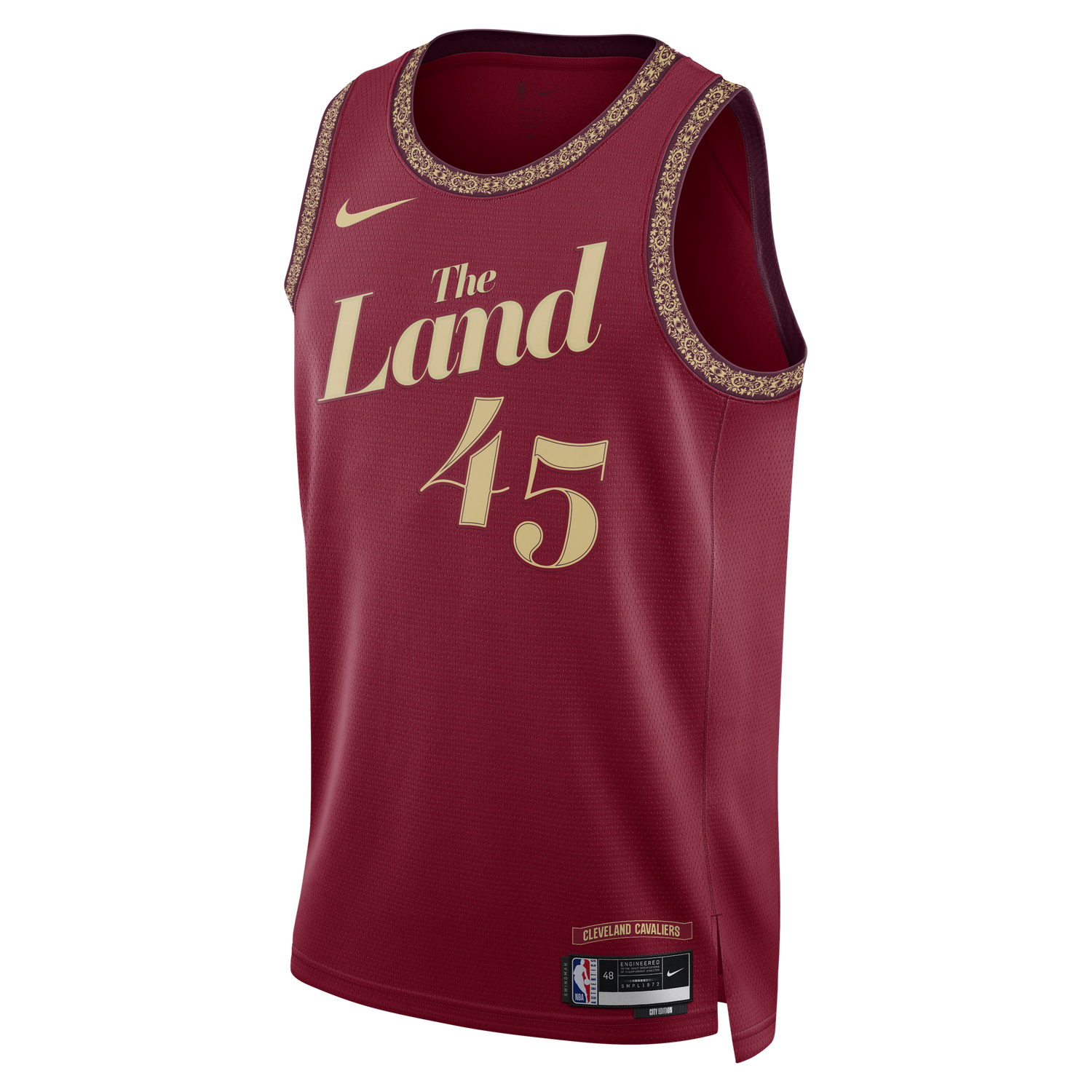Фланелка Nike Dri-FIT NBA Swingman Donovan Mitchell Cleveland Cavaliers City Edition 2023/24 Jersey Бургунди | DX8498-601, 0