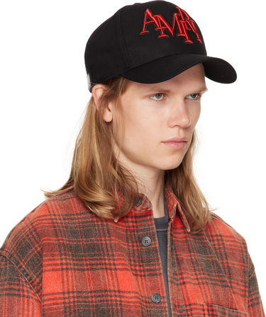 Шапка с козирка AMIRI Staggered Logo Canvas Cap Черно | AMHACP1039, 4
