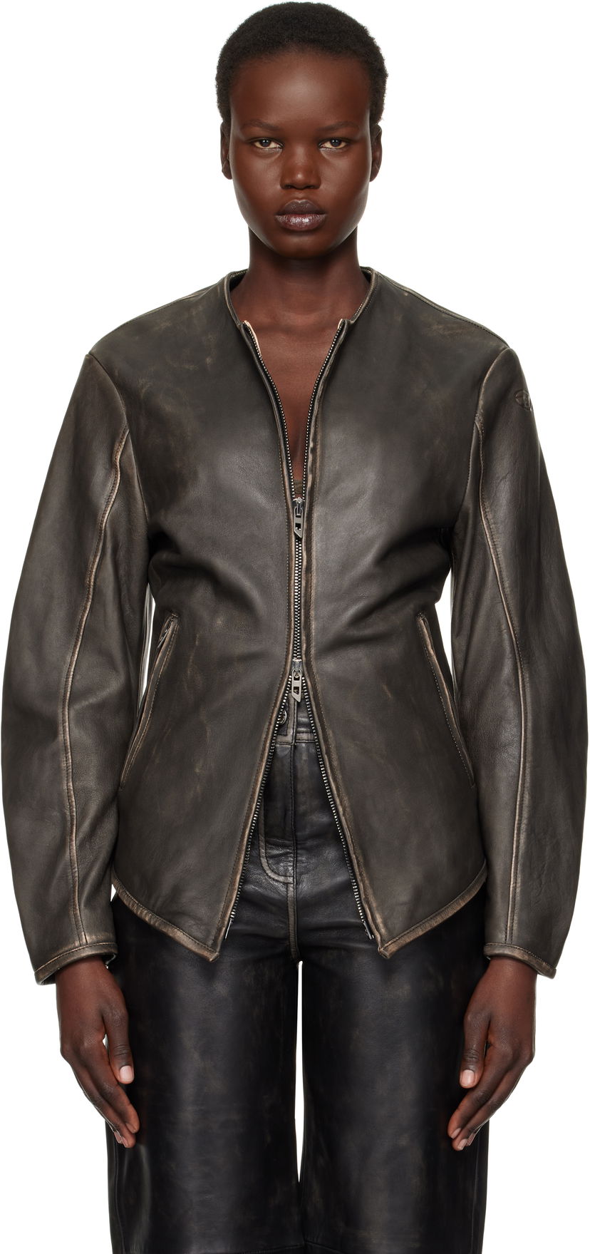 Яке Diesel Leather Jacket Черно | A15873 0EGBL