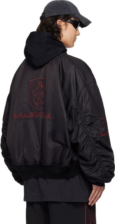 Яке бомбър Balenciaga Balenciaga Lion Club Varsity Bomber Jacket Черно | 814123TRO51, 2
