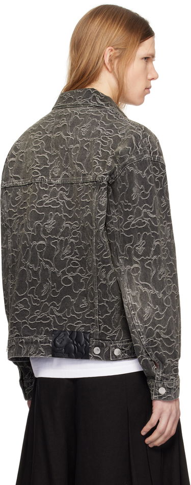 Яке бомбър BAPE Line Camo Jacquard Denim Jacket Черно | 001LJK801326M, 2