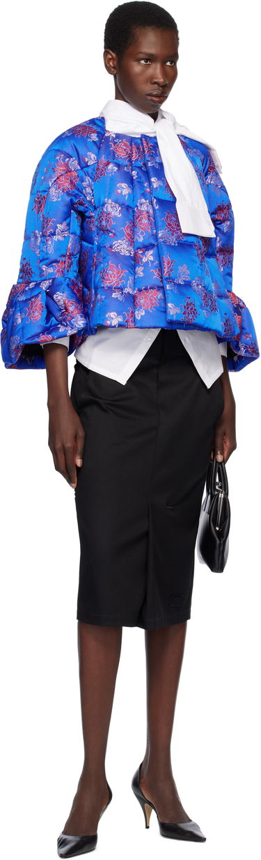 Пухо яке Comme des Garçons Comme des Garçons Jacquard Quilted Cropped Jacket Синьо | GO-J033-051-1, 3