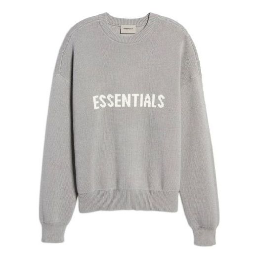 Пуловер Fear of God Essentials Knit Logo Sweatshirt Сиво | FOG-SS21-667