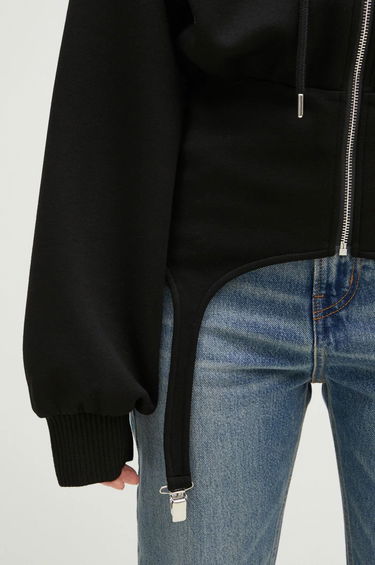 Суитчър Fiorucci Fiorucci Neoprene Suspender Zip-Up Hoodie Черно | W01FMSHO268NE01BK01, 3