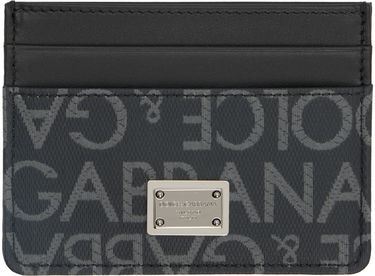 Портфейл Dolce & Gabbana Black Jacquard Card Holder Черно | BP0330AJ705, 0