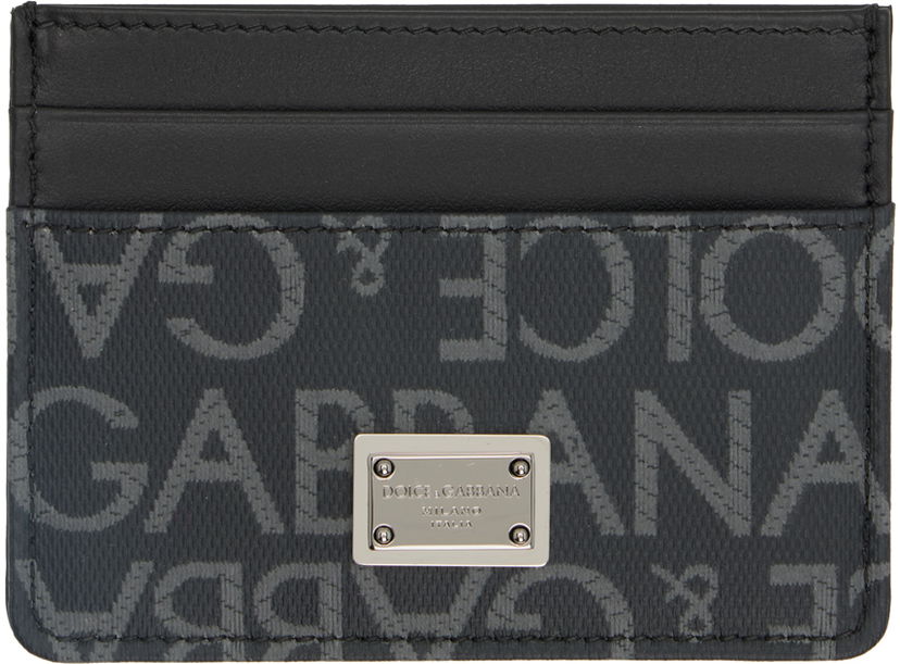 Портфейл Dolce & Gabbana Black Jacquard Card Holder Черно | BP0330AJ705