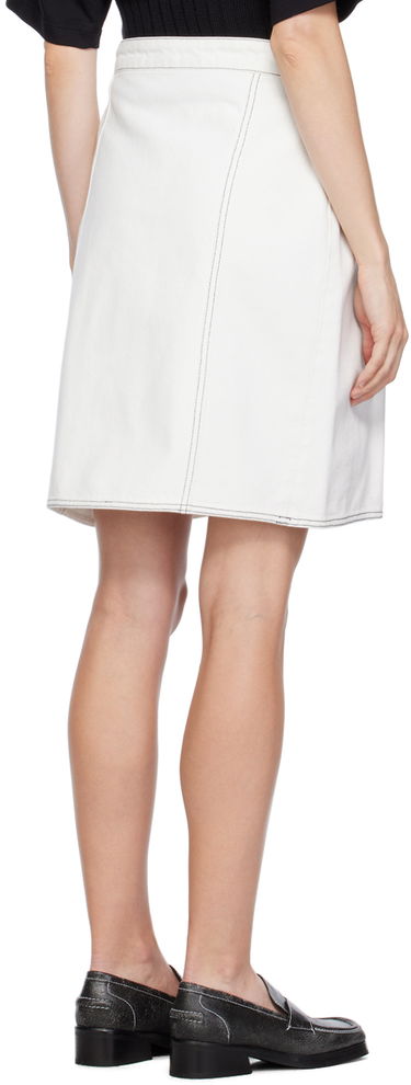 Пола We11done We11done Tucked Denim Miniskirt Бяло | WD-DS3-23-380-W-IC, 2