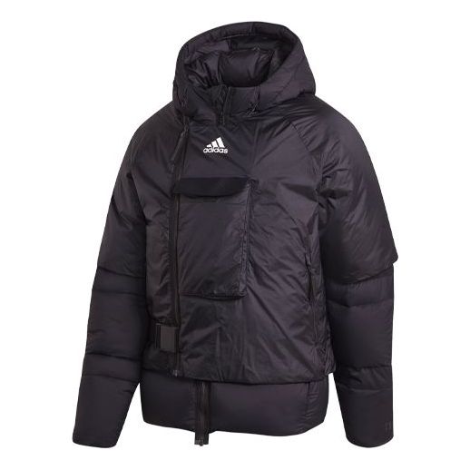 Пухо яке adidas Originals Detachable Hooded Waterproof Down Jacket Черно | FT2421, 0
