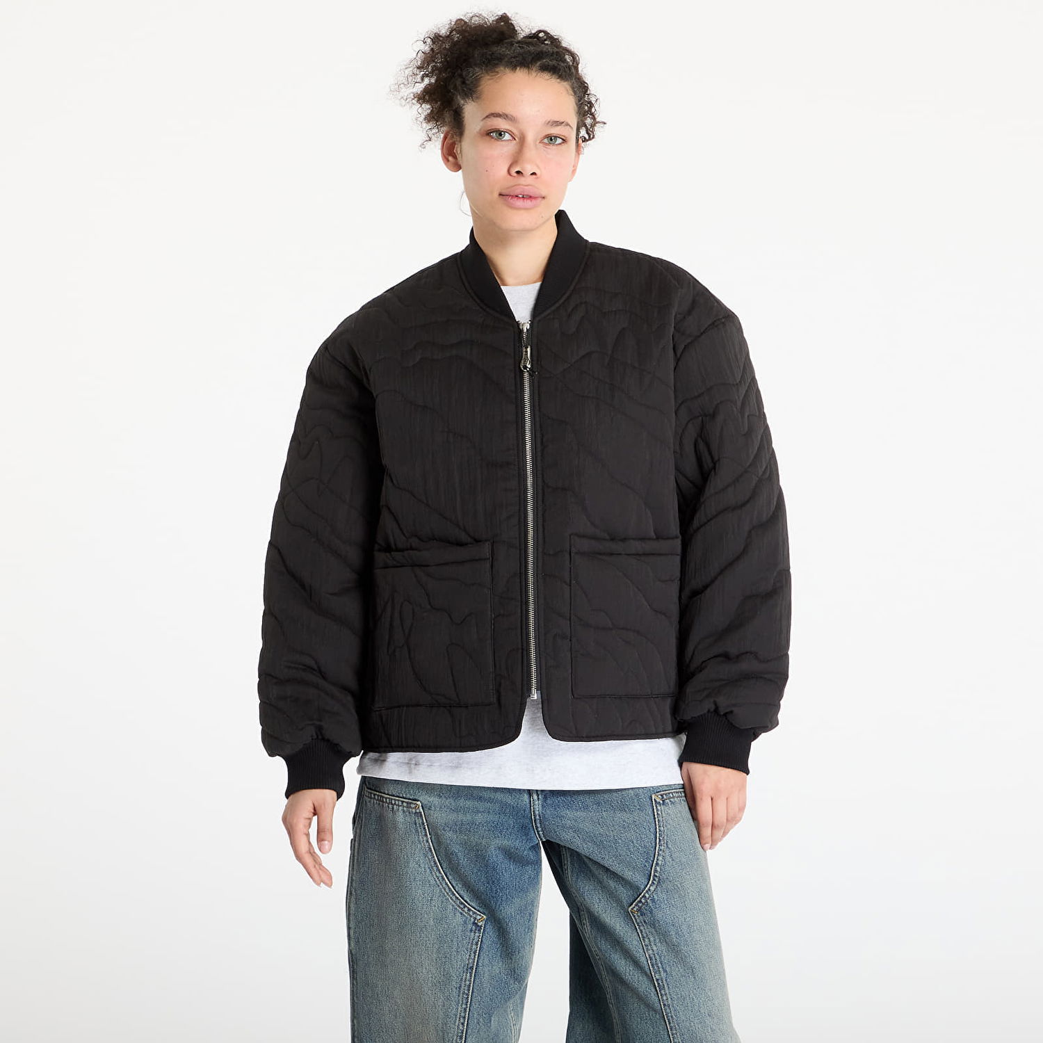 Яке бомбър Footshop Silver Lining Quilted Jacket Черно | FTSHP_465, 1