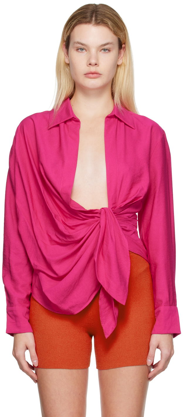 Риза Jacquemus Le Papier 'La Chemise Bahia' Розово | 21H213SH002-1020, 0