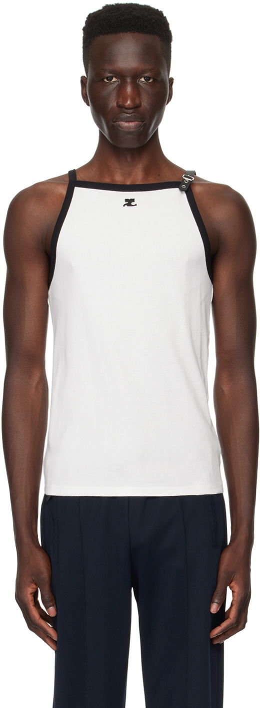Потник Courrèges Courrèges Buckle Detail Tank Бяло | 124JDE068JS0070, 0