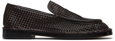 Кецове и обувки Bottega Veneta Bottega Veneta Square-Toe Woven Loafers Кафяво | 827137V5R702113, 0