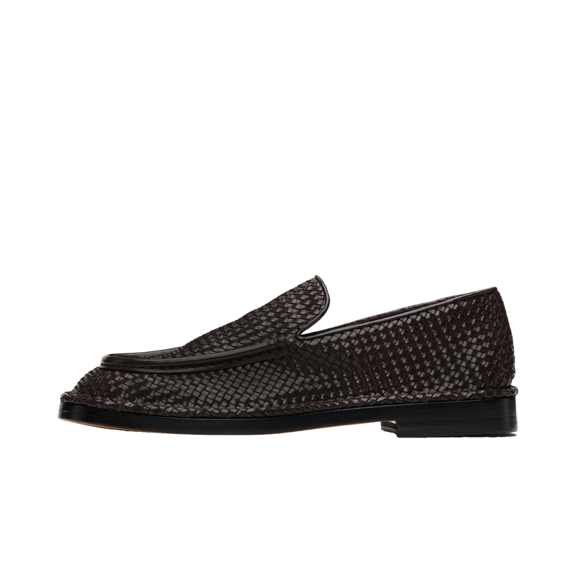 Кецове и обувки Bottega Veneta Bottega Veneta Square-Toe Woven Loafers Кафяво | 827137V5R702113