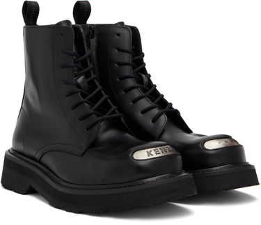 Кецове и обувки KENZO Kenzo Paris KENZOSMILE Lace-Up Boots Черно | FF65BT111L52, 3