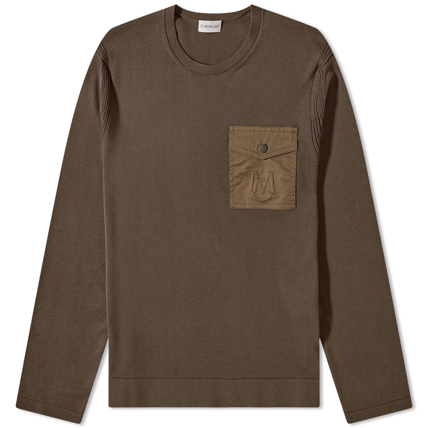 Пуловер Moncler Pocket Crewneck Кафяво | 9C000-17-M1367-881, 0