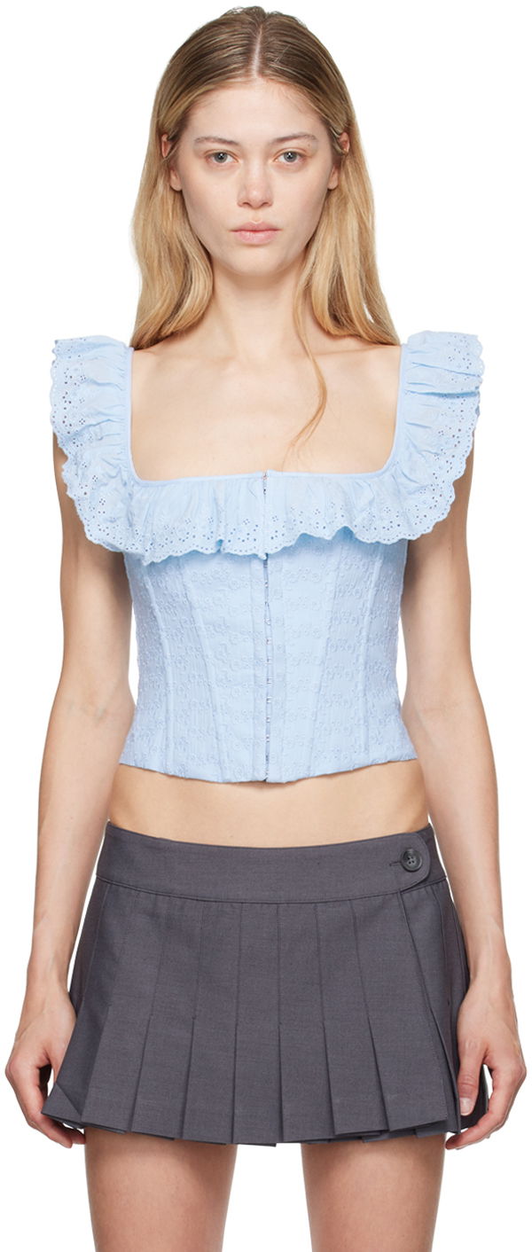 Потник GUIZIO Guizio Bettina Corset Tank Top Синьо | P24110W098, 0