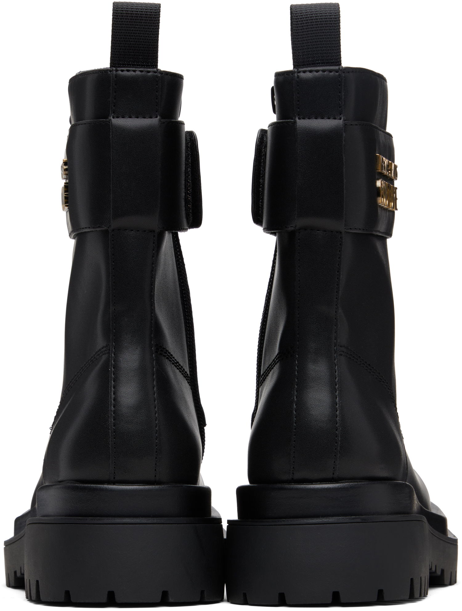 Кецове и обувки Versace Versace Jeans Couture Logo Hardware Boots Черно | E79VA3S64_E71570, 1