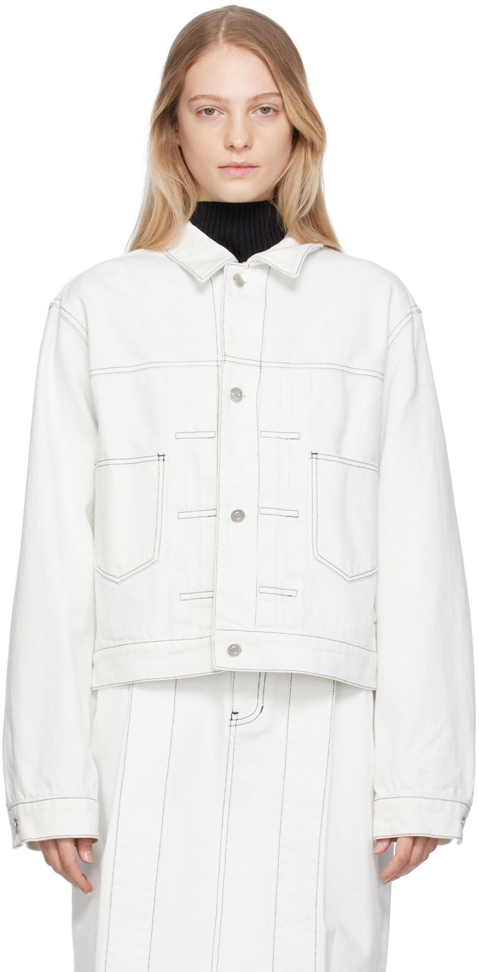 Яке We11done We11done Tucked Denim Jacket Бяло | WD-DJ3-23-338-M-IC, 0