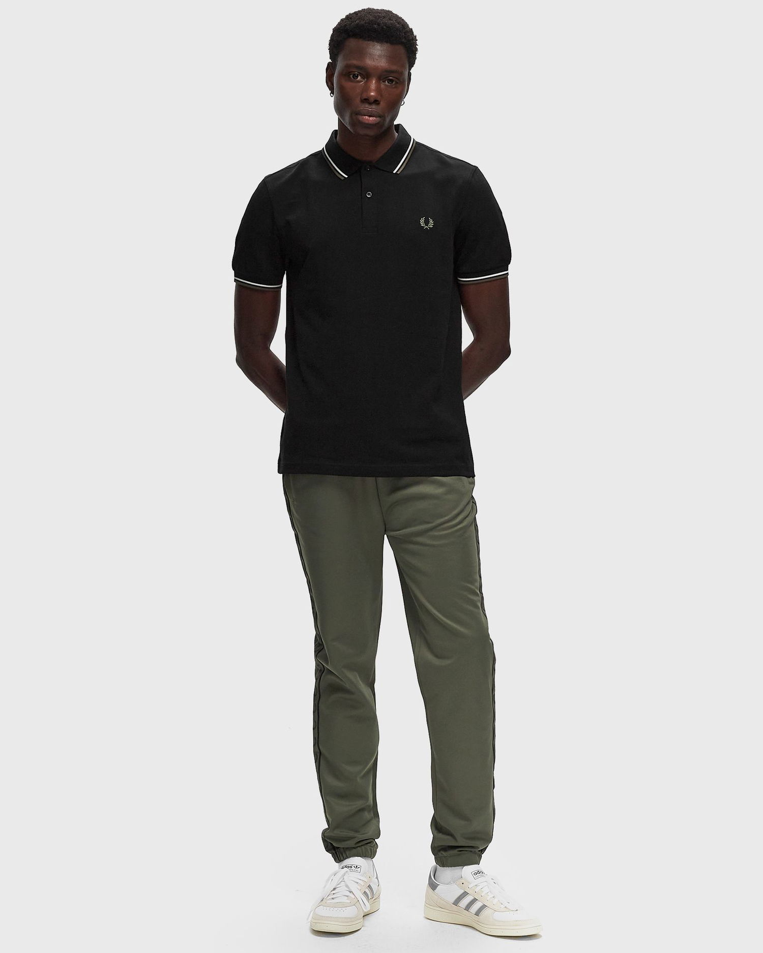 Поло тениска Fred Perry Twin Tipped Shirt Black XL Черно | M3600-W54, 1