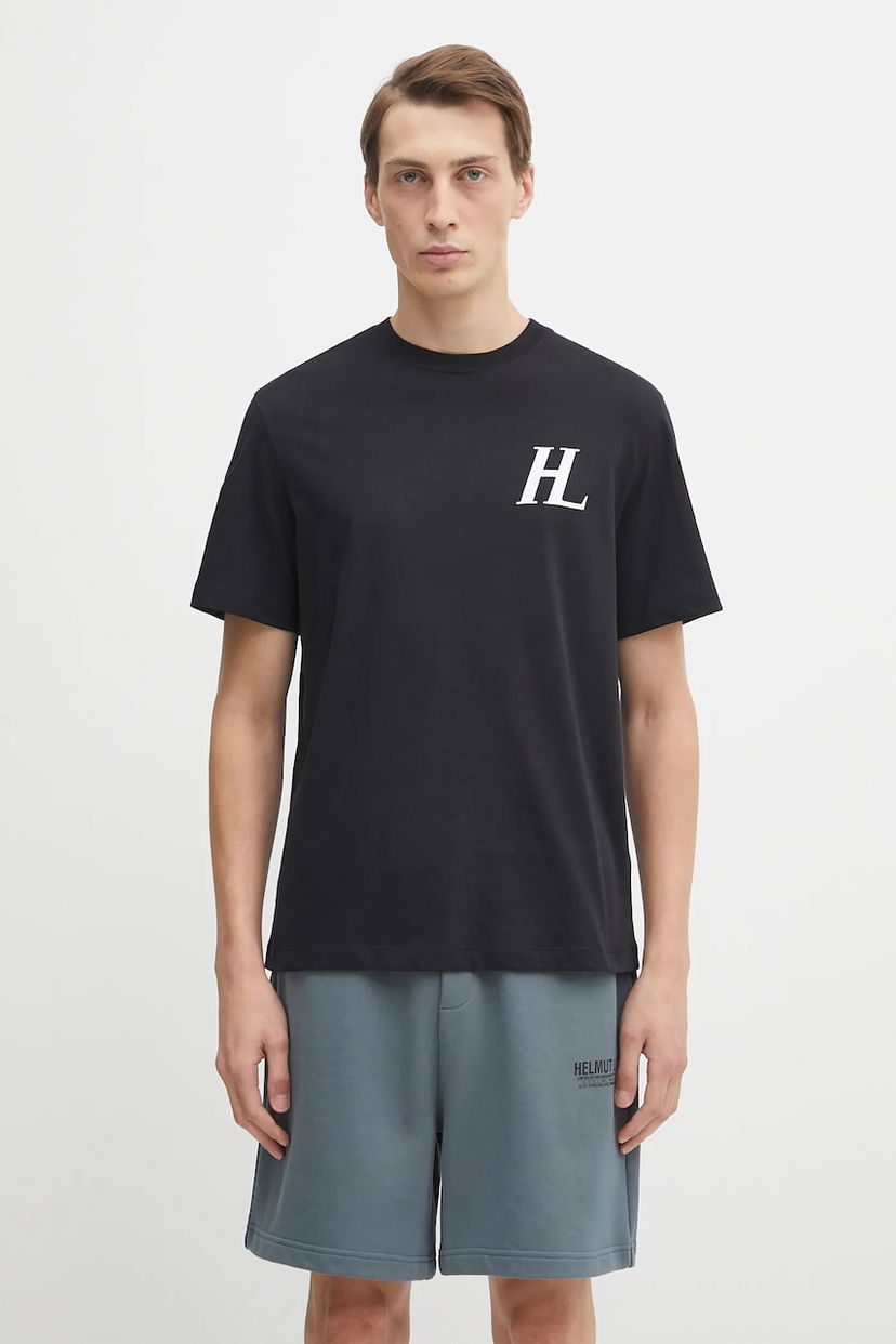 Тениска Helmut Lang Helmut Lang Logo Print T-Shirt Черно | P04HM507