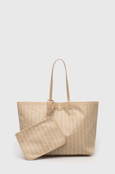 Голяма пазарска чанта Lacoste Beige Shopper Bag With Pouch Бежово | NF4345ZE, 0