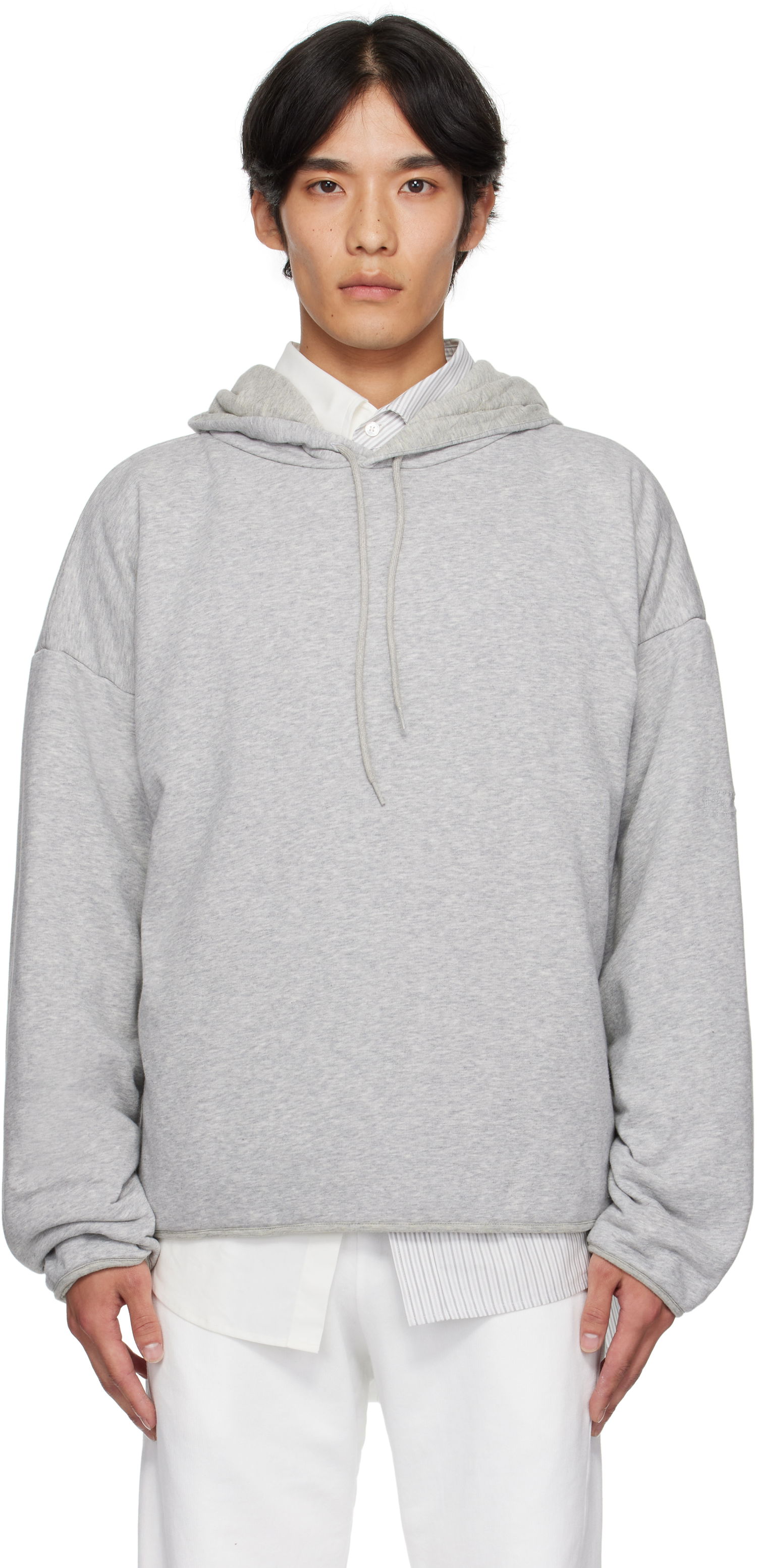 Суитчър Maison Margiela MM6 Maison Margiela Drawstring Hoodie Сиво | SH0GU0030 M25013, 0