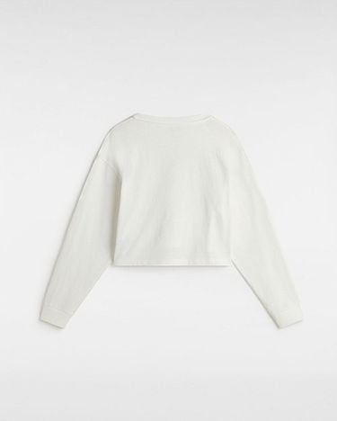 Тениска Vans Retro V Hook And Loop Relaxed Long Sleeve Crop T-shirt Бяло | VN000J4KFS8, 1